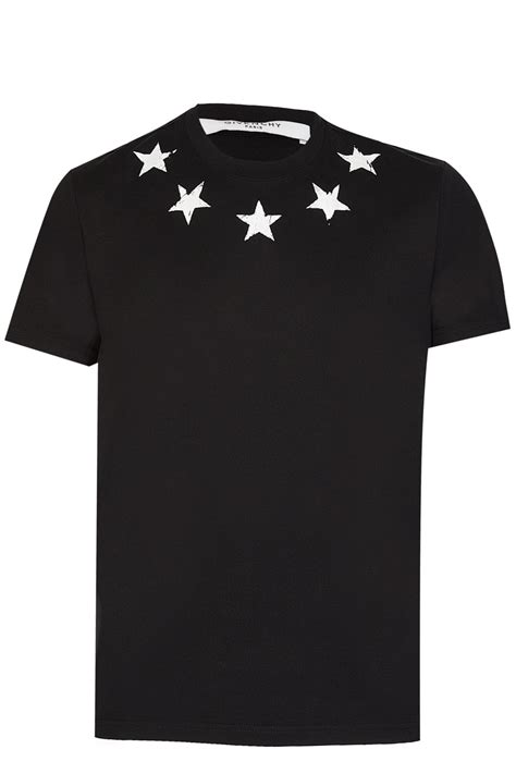 givenchy t shirt stars around neck|Givenchy t shirt with holes.